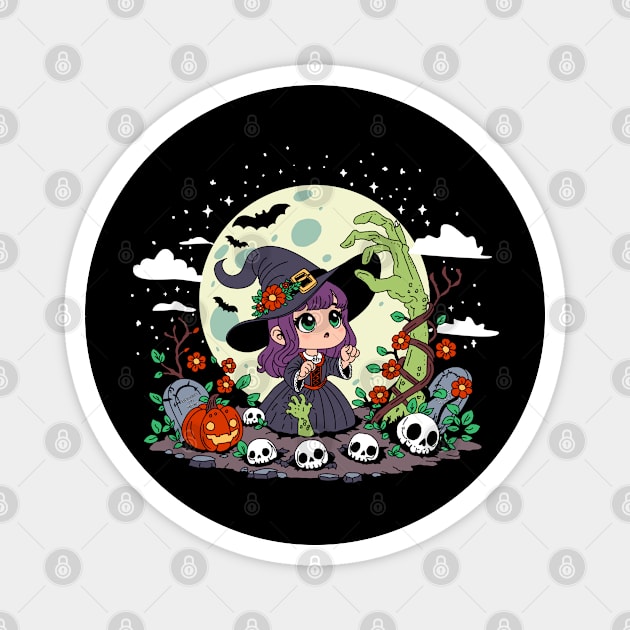Cute Garden Witch Magnet by H. R. Sinclair